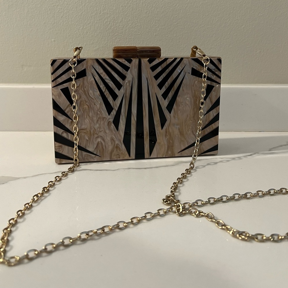 Box Acrylic crossbody bag and clutch